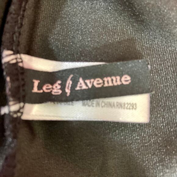 Leg Avenue teddy nightie, black pink nightgown sleep wear lingerie - Picture 5 of 8